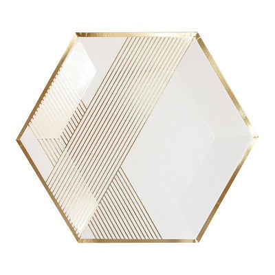 Blanc Hexagon Plates (8 pack)