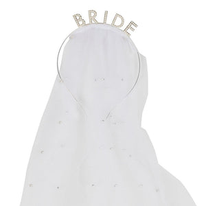 Pearl Bride Headband & Veil