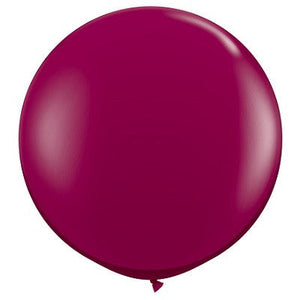 
                
                    Load image into Gallery viewer, Jewel Burgundy Giant 90cm Round Balloon
                
            