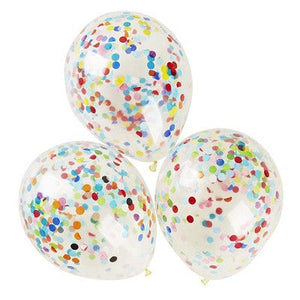Rainbow Confetti Balloons (3 pack)