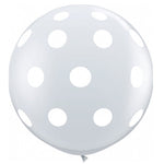Clear Polka Dots Giant 90cm Round Balloon