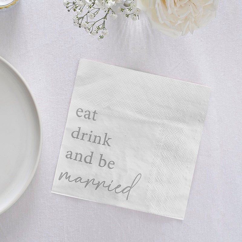Eat Drink & Be Married Napkins (16 pack)