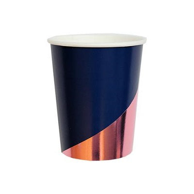 Erika Navy & Rose Gold Cups (8 pack)