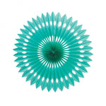 Turquoise Paper Hanging Fan (40cm)