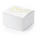 Gold Thank You Favour Boxes (10 pack)