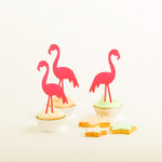 Neon Red Flamingo Cake Toppers (3 pack)