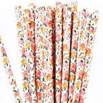 Vintage Floral Straws (25 pack)