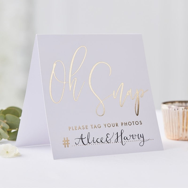 Gold Instagram Tent Cards (5 pack)