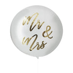Gold Mr & Mrs Orb Balloon