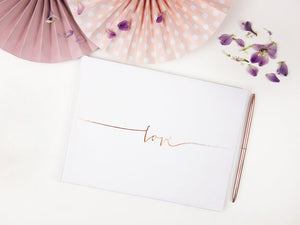 Rose Gold Love Guest Book