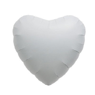 White Foil Heart Balloon