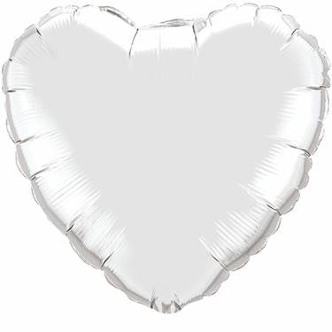 Silver Foil Giant 90cm Heart Balloon