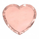 Rose Gold Heart Plates (6 pack)