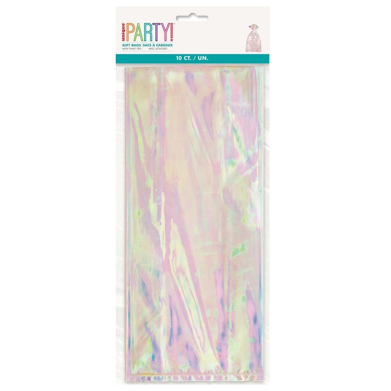 Iridescent Clear Favour Bags (10 pack)