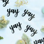 Black 'Yay' Jumbo Confetti