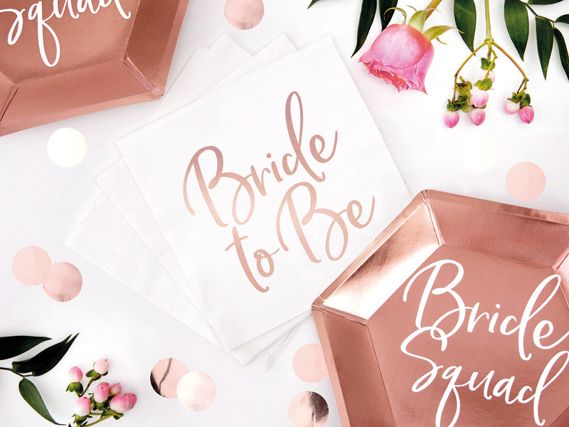 Rose Gold Bride To Be Napkins (20 pack)