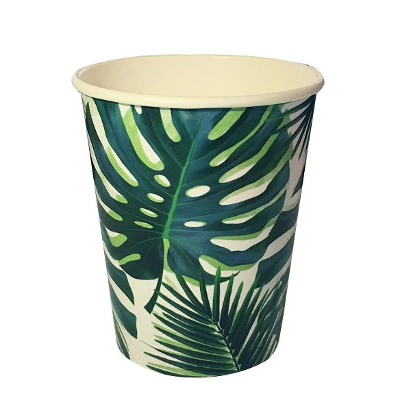 Tropical Palm Leaf Cups (8 pack)