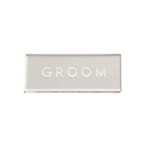 Groom Clear Place Card