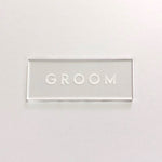 Groom Clear Place Card