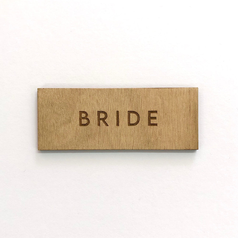 Bride Wooden Place Card