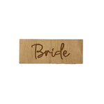 Bride Script Wooden Place Card