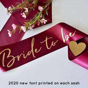 Pink Bride To Be Sash