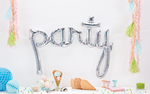 Holographic 'PARTY' Script Balloon
