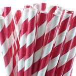 Red Striped Straws (25 pack)