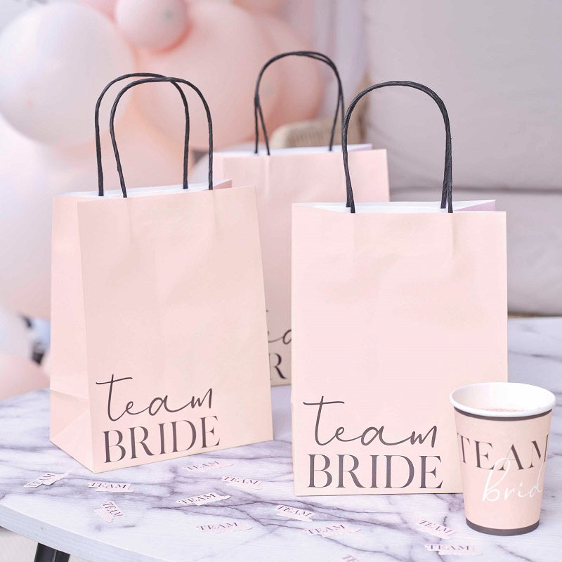 Pink Team Bride Favour Bags (5 pack)