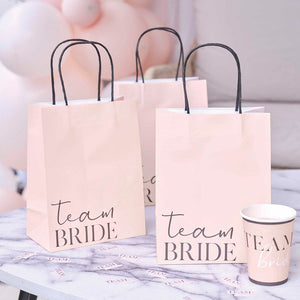 Pink Team Bride Favour Bags (5 pack)