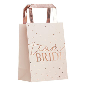 Rose Gold Team Bride Favour Bags (5 pack)