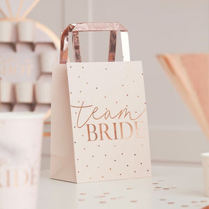 Rose Gold Team Bride Favour Bags (5 pack)