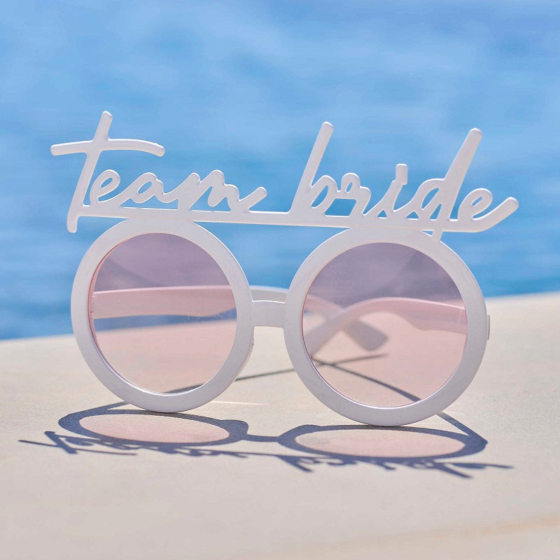 
                
                    Load image into Gallery viewer, White Team Bride Sunglasses
                
            