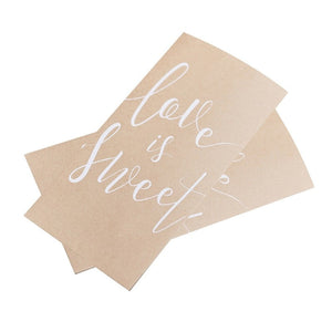 Love is Sweet Kraft Favour Bags (20 pack)