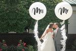 Mrs & Mrs White Jumbo Balloons (2 pack)
