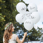 White Wedding Balloon Bouquet (6 pack)
