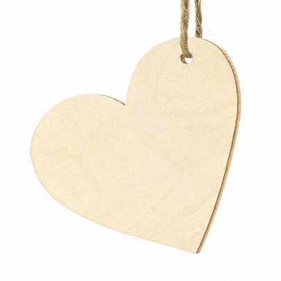 Mini Wooden Heart Tags (10 pack)