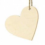 Mini Wooden Heart Tags (10 pack)