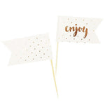 Gold 'Enjoy' Cupcake Toppers (12 pack)